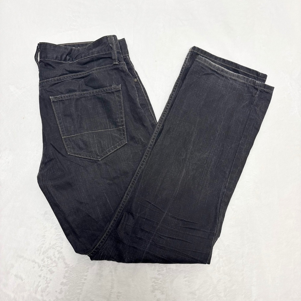 JF J.F. Ferrar Mens Black Slim Straight Jeans Size 34x32 100% Cotton Denim
